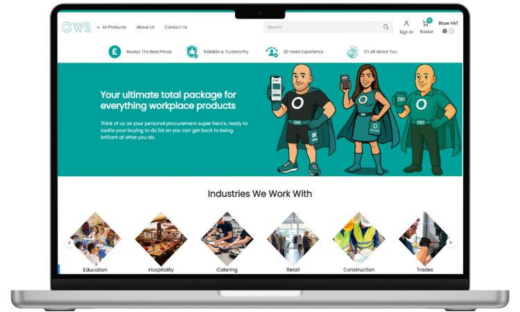mobile optimised b2b store