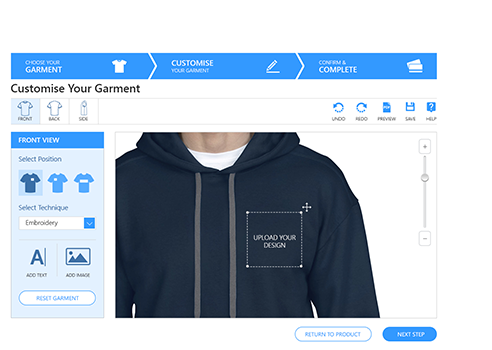 Customising a garment