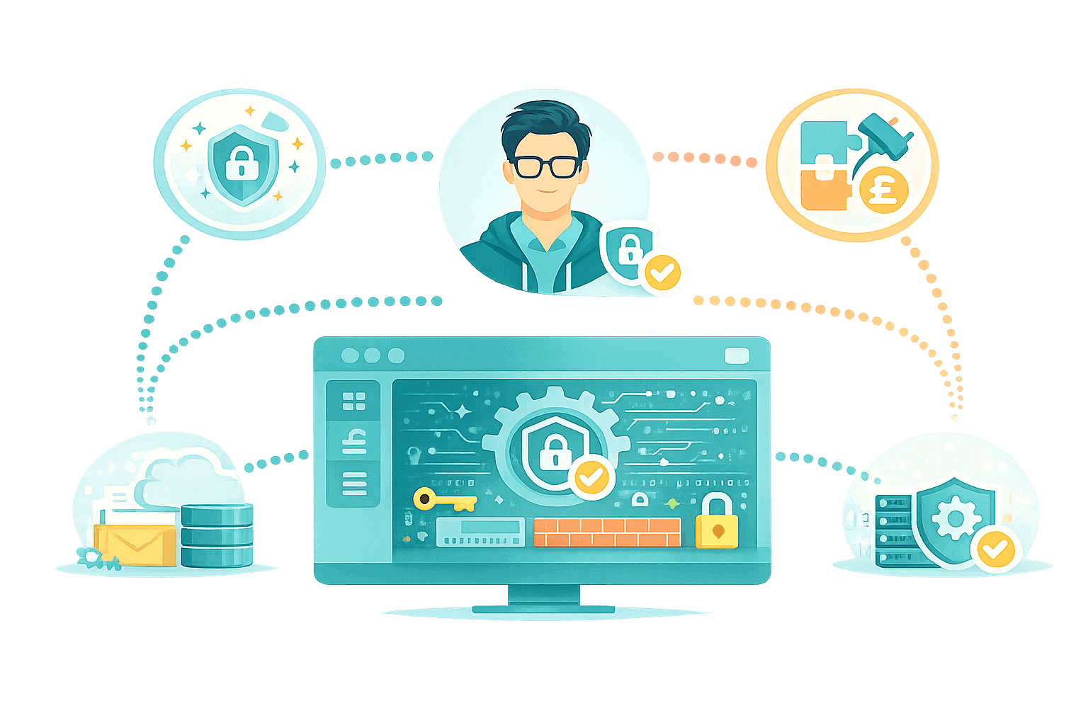 IT manager reviewing Comgem system dashboard