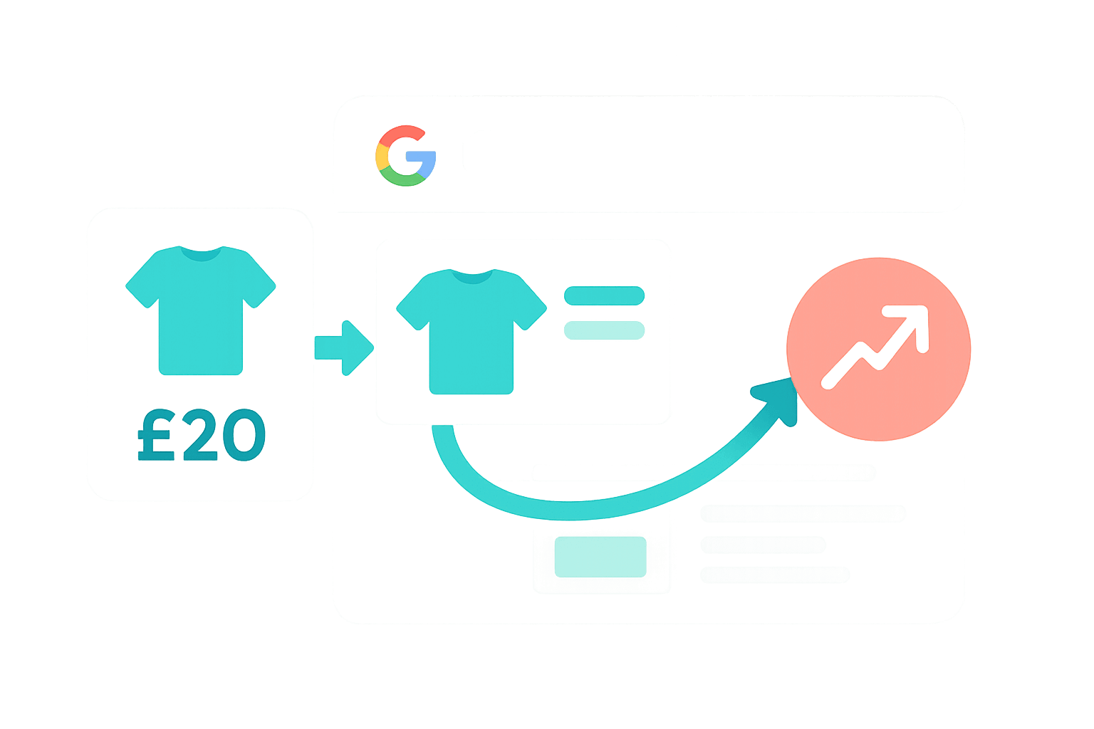 Google Shopping product feeds with automatic updates and performance metrics.