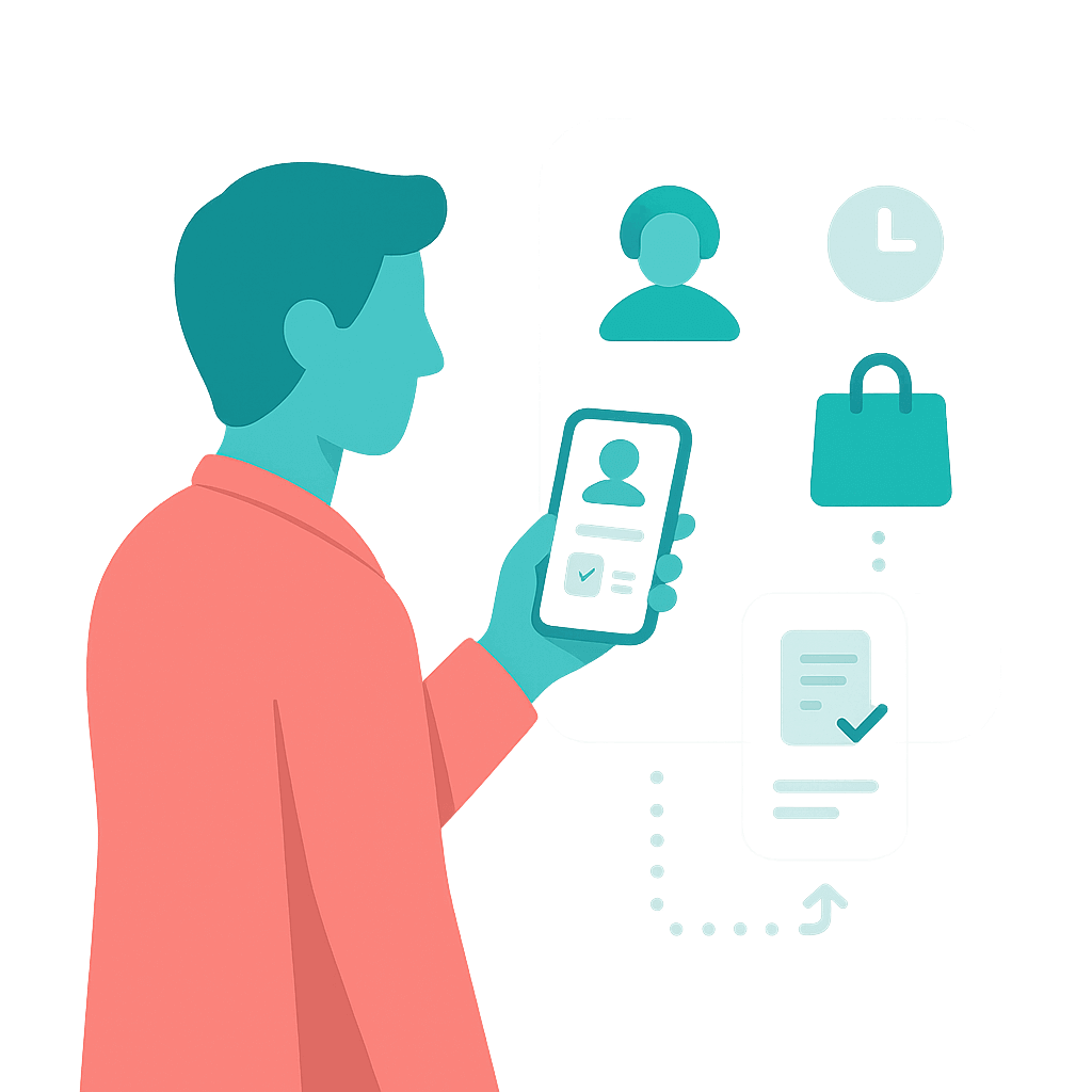 Back-office mobile app for teams and sales reps