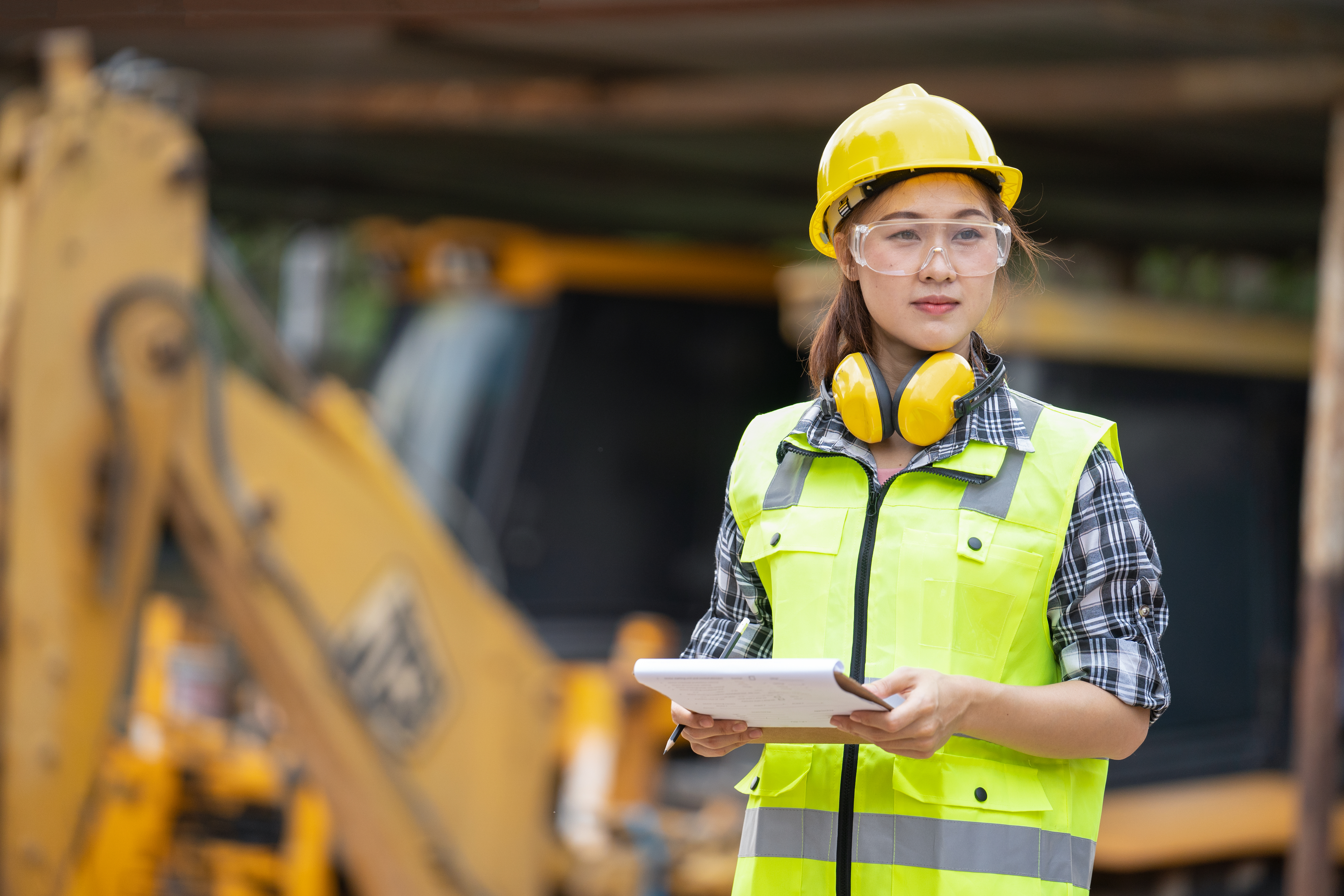 Person wearing safety wear
